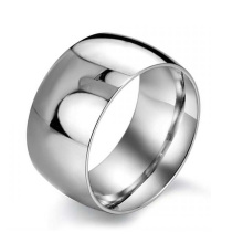 Anillo grande de alta calidad, anillo de acero inoxidable, diseño de anillo de plata